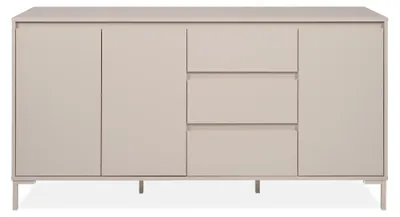 Image de CALICOSY - Buffet 3 portes et 3 tiroirs couleur cachemire L170 cm - NERIO