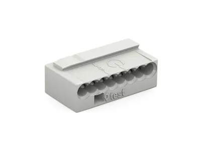 Immagine prodotto di 50 pezzi Morsetto di connessione senza viti grigio chiaro 8x0,6-0,8qmm - Connettore per inserimento cavi 243-308