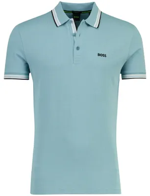 Produktbild von Poloshirt Boss Green Paddy kurzarm türkis Baumwolle