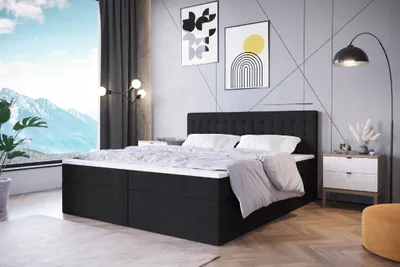 Zdjęcie produktu dla Łóżko kontynentalne DREAM3 – stylowy komfort na lata - materiał Manila/Monolith/Riviera - 160x200cm