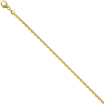 Immagine prodotto di Catena a maglia a forma di ancora, 1,6 mm, collana in oro giallo 585, catena in oro giallo, 40 cm, unisex