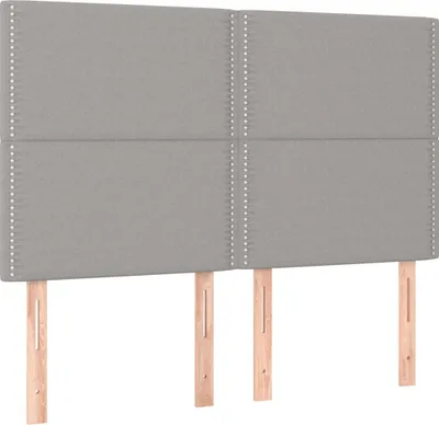 Produktbild von Kopfteile 4 Stk. Hellgrau 72x5x78/88 cm Stoff