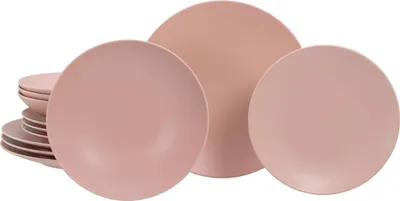 Obrázok produktu pre CreaTable, 21913, Soft Touch Peach, sada 12 tanierov, kamenina