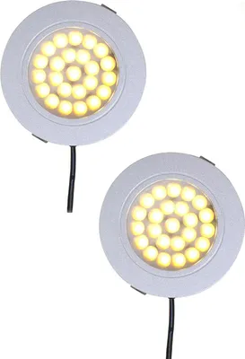 Produktbild von 2er Set Wohnwagen Wohnmobil Deckenleuchte Deckenlampe LED, 12v, 220lm, Ø65x11mm