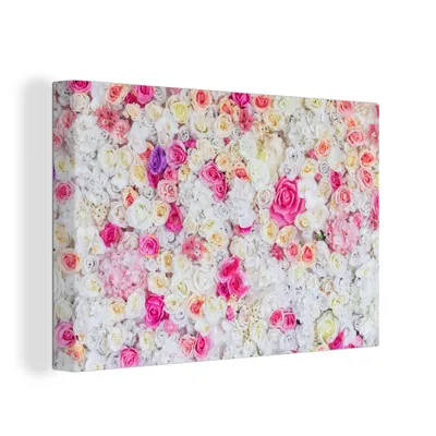 Obrázok produktu pre OneMillionCanvasses® - Maľba na plátne - Obraz na plátne Nástenná maľba na plátne - Ruže - Kvetina - Farby - 150x100cm - Fotografia na plátne - maľba