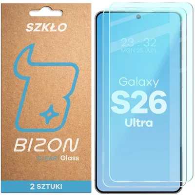 Produktbild von 2x Gehärtetes Glas für Galaxy S26 Ultra, Bizon Glass Clear Duo