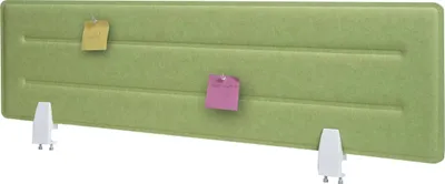 Produktbild von Tischtrennwand MCW-G76, Büro-Sichtschutz Schreibtisch Pinnwand, Klemmen Stoff/Textil mit Prägung  100x30cm grün