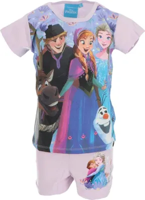 Zdjęcie produktu dla Disney Frozen Shortama - Piżama dziecięca & piżama letnia wykonana w 100% z bawełny Różowy 6 lat