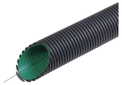 Immagine prodotto di 50 metri Tubo di protezione per cavi flessibile nero - Tubo per cavi sotterranei 50 mm KabuflexRplus50 sw