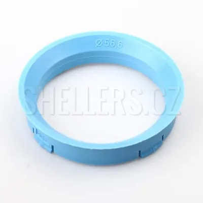 Obrázek produktu pro Vymezovací kroužek kol 66,6 / 56,6 (FZ64), plast, modrá, přesah kužele 4mm