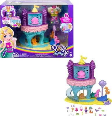 Obrázek produktu pro Polly Pocket Rainbow Funland Mermaid Cove, Akční/dobrodružství, 4 rok/roky, Vícebarevný, Plast