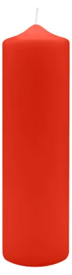 Produktbild von Spitzkopf Stumpen Kerzen Paprika Rot 25 x Ø 7 cm, 6 Stück