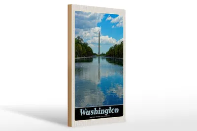 Produktbild von Holzschild Reise 20x30cm Washington USA Amerika Poromac