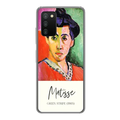 Produktbild von MuchoWow® Handyhülle Schutzhülle Hülle für Samsung Galaxy A03s Matisse - Grüner Streifen (1905) - Alte Meister Silikon Softcase Handy Hülle - Schutz