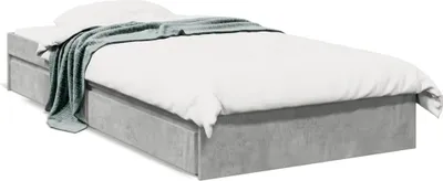 Produktbild von Möbel Bettgestell mit Schubladen Betongrau 75x190 cm Holzwerkstoff - Klassische Betten 3280716