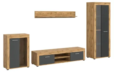 Produktbild von Jam Regal J5 System grau, Eiche Nachbildung.