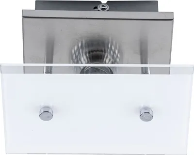 Produktbild von Briloner LED Deckenleuchte 1-flammig GU10 3W – 250lm 3000K warmweiß – matt-nickel – Glas-Metall – 15x12x9 cm
