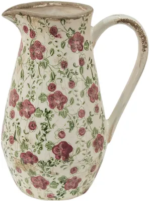 Zdjęcie produktu dla Clayre & Eef 6CE1442M Dzbanek dekoracyjny różowo-beżowy 20x14x25 cm