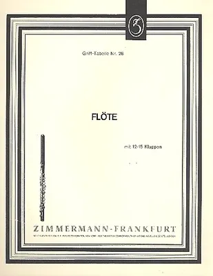 Produktbild von Grifftabelle für  Flöte mit 12-15 Klappen