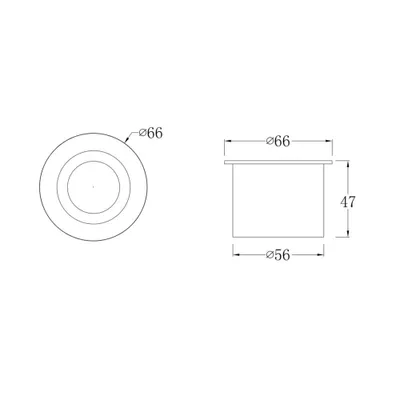 Image de Luminaire LED encastré, IP65, noir, aluminium, D 6,2 cm