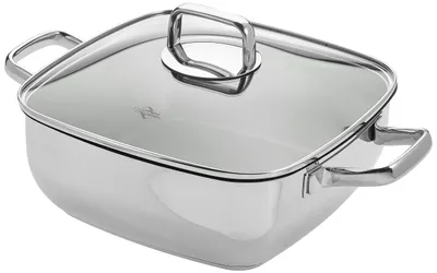 Gourmetpfanne Edelstahl 28 cm 6,5 L antihaftbeschichtet ofenfest