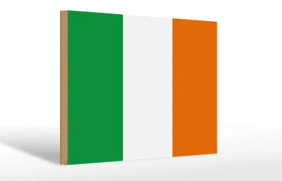 Produktbild von Holzschild Flagge Irlands 30x20cm Flag of Ireland
