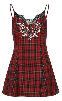 Produktbild von KOI Kurzes Kleid Damen Tarnished Plaid Slip Dress - Red Tartan rot M