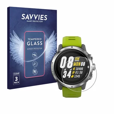 Produktbild von 3x Savvies Schutzglas für Coros Apex Pro Displayschutz 9H Glas klar transparent