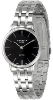 Zdjęcie produktu dla Zeno-Watch - Zegarek damski - Flatline 2, kolor czarny - 6641Q-c1M
