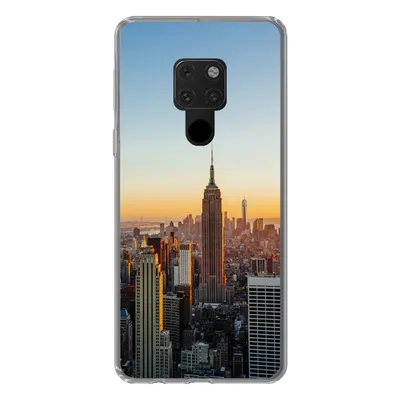 Produktbild von MuchoWow® Handyhülle Schutzhülle Hülle für Huawei P40 Lite New York - Skyline - Sonnenuntergang Silikon Softcase Handy Hülle - Handy