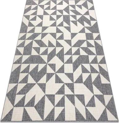 Produktbild von Teppich SPRING 20414332 Dreiecke, geschlungen - grau / creme Grau 120x170 cm