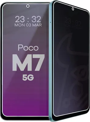 Produktbild von Hybridglas mit Privatschutzfilter für Xiaomi POCO M7 5G, Bizon Glass Mule Shadow, Matt