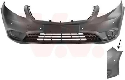 Produktbild von VAN WEZEL Stoßstange Stoßfänger passend für MERCEDES-BENZ VITO Kasten (W447) Grundiert Glatt 3082575