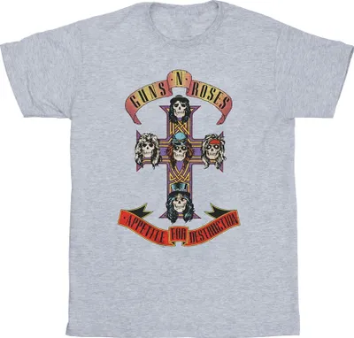 Produktbild von Guns N Roses - "Appetite For Destruction" T-Shirt für Kinder RO1014 (116) (Grau meliert)