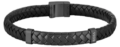 Produktbild von Schwarzes Lederarmband fü r Herren Tailored 1580676   Lä nge: 17,5 cm