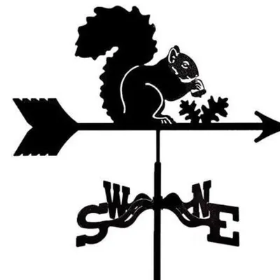 Productafbeelding van Wetterhahn - Windwijzer - Windwijzer in de vorm van een eekhoorn - Windsok - Decoratie voor huis en tuin - Geschikt voor buiten - Tuinbeeldjes - Windwijzers voor de tuin