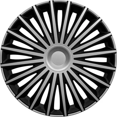 Produktbild von 16" Zoll Radkappen Schwarz Silber Radzierblenden Radblenden 16 DAKOTA SILVER BLACK ARGO