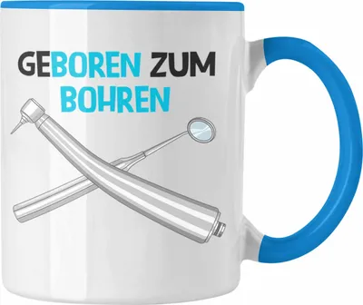 Produktbild von Trendation - Zahnmedizinische Fachangestellte Geschenk Tasse mit Spruch Zahnarzt Geschenkidee Zahnartzhelferin (Blau)