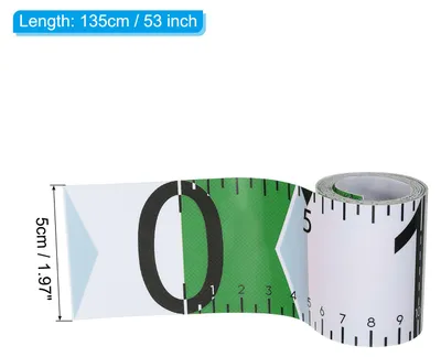 Produktbild von Selbstklebendes Fischlineal 135 cm Fischma?band Aufkleber Band Wasserdicht fš¹r Angeln Boot Kajak Werkbank Grš¹n