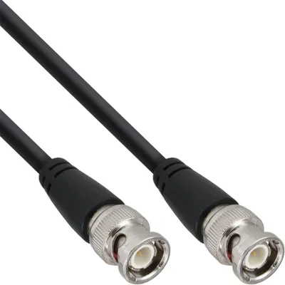 Produktbild von InLine BNC Videokabel, RG59, 75Ohm, 1m, 1 m, Männlich, Männlich, Schwarz, Gold, 58 g