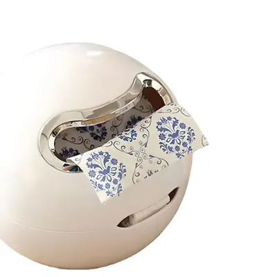 Immagine prodotto di Scatola di carta, sferica, carina, impermeabile, porta rotolo di carta igienica, plastica, bagno, cucina, scatola per tessuti, bianca