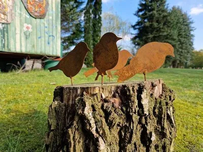 Immagine prodotto di Viti per legno, set da 4 pezzi, decorazione da giardino, effetto ruggine, autunno