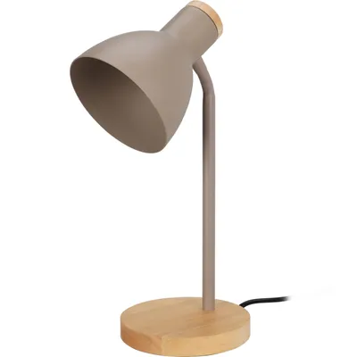 Obrázek produktu pro Stolní lampa v skanidinavském stylu, dřevěná podstava, 14 x 36 cm