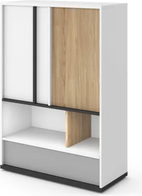 Produktbild von Furniture24 Kommode IMOLA IM-05 Schrank 90x130x40 cm 2 Türen 1 Schubladen Highboard