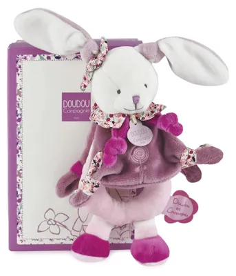 Immagine prodotto di Set regalo Doudou - Coniglio sonaglio in peluche 19 cm