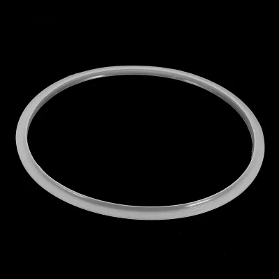 Immagine prodotto di Anello di tenuta di ricambio in silicone trasparente per pentole a pressione, adatto per fornelli con un diametro interno di 26 cm.
