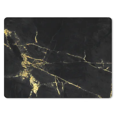 Produktbild von MuchoWow® Mauspad Mousepad Marmor - Schwarz - Gold - Luxus 40x30 cm - Mousepads - Maus Mat - Pad - Mausunterlage - Anti Rutsch