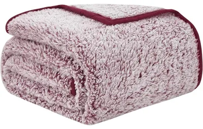 Productafbeelding van Sherpa fleece deken, 150x200 cm, rood, omkeerbaar