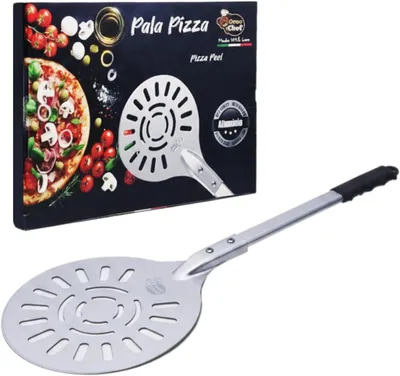 Produktbild von Pizzaschieber Aluminium 20 cm, mit Griff, für Haushaltsbackofen