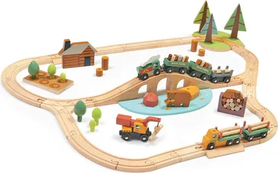 Zdjęcie produktu dla Tender Leaf Toys Wild Pines Train Set, Model pociągu i koleji, Chłopak, dziewczyna, Drewno, 3 lat(a), Wielobarwny, Model kolejki/pociągu